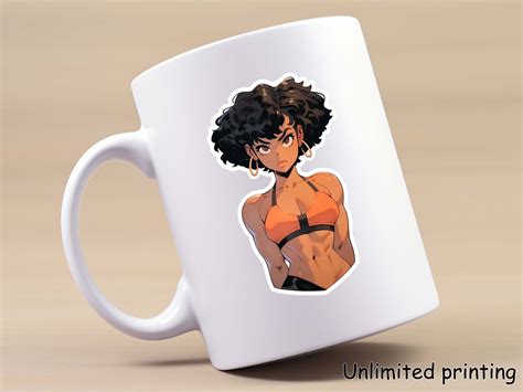Anime Bikini Stickers PNG SVG EPS Single Images On Transparent Background Vector Files