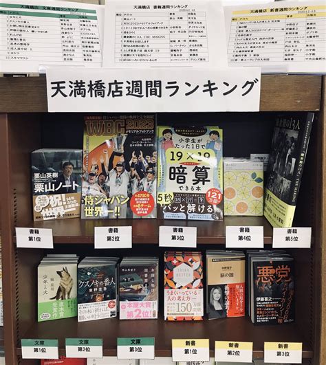 ジュンク堂書店 天満橋店 On Twitter 週間ランキング更新いたしました 書籍ランキングでは 栗山英樹さん『栗山ノート』が 第1位にランクイン！ 2019年に発売された書籍が 再び