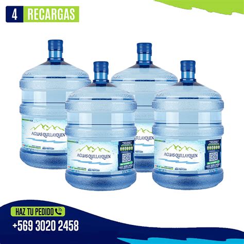 4 Recargas 20 Litros De Agua Purificada