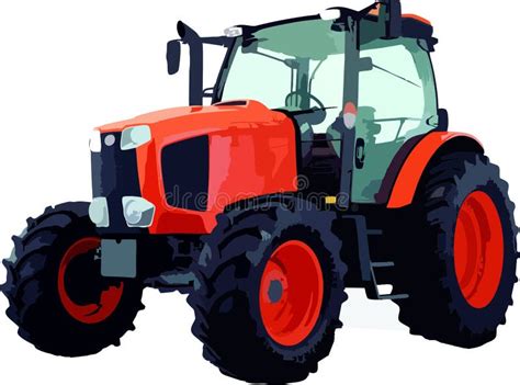 Tracteur Agricole Vert Stock Illustrations Vecteurs Clipart