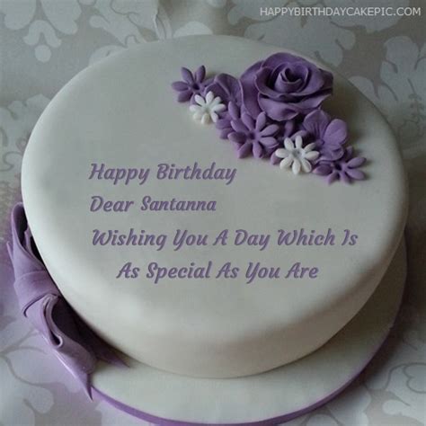 ️ Indigo Rose Happy Birthday Cake For Santanna