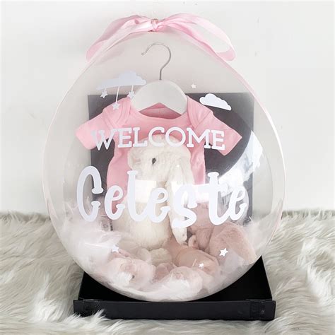 Personalised Name Plain Gift Balloon Inch Clear Design Night Sky