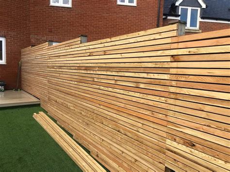 Siberian Larch Contemporary Fencing Slats Solidwoodfencing