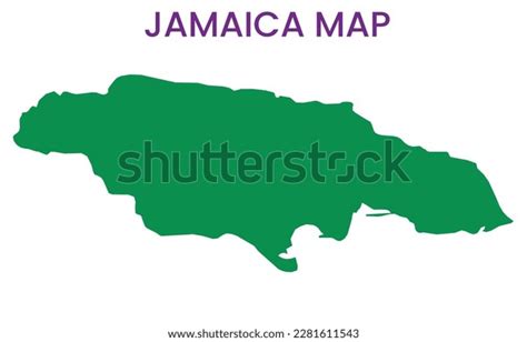 High Detailed Map Jamaica Outline Map Stock Vector (Royalty Free ...