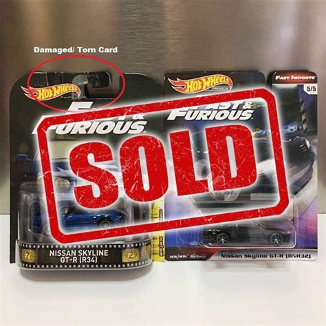 Hot Wheels Premium Fast Furious Nissan Skyline Gt R R Bnr Bcnr Bnr Silvia S Subaru