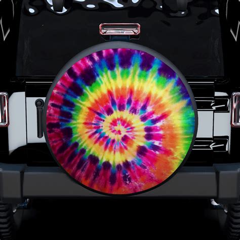 Colorful Tie Dye Jeep Car Spare Tire Cover T For Campers Nearkii