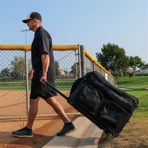 Buy Powernet Rolling Baseball Coach Bag Caddy 2021 Carry Case For