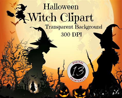 Witch Bundle Clipart Halloween Witch Png Witch Clipart Witch