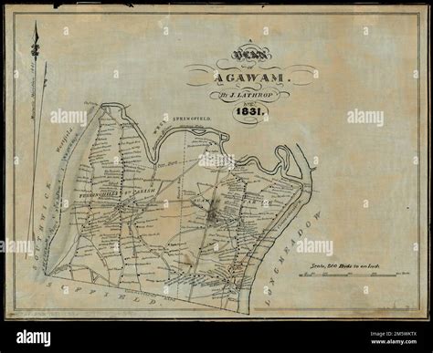 A plan of Agawam. Manuscript map showing property owners ...