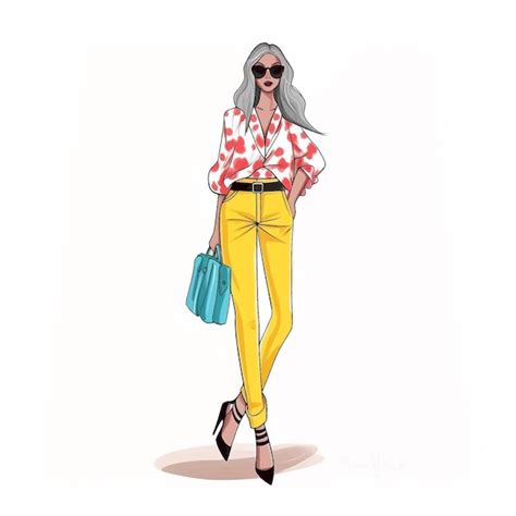 Ilustraci N De Chica De Moda Vector Premium