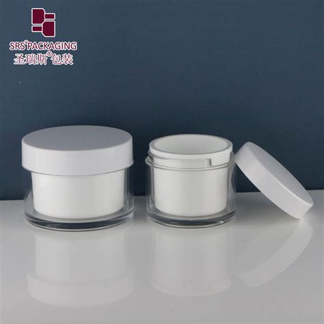 Sustainable Cosmetic Packaging Refillable Double Wall Acrylic Jar 30g