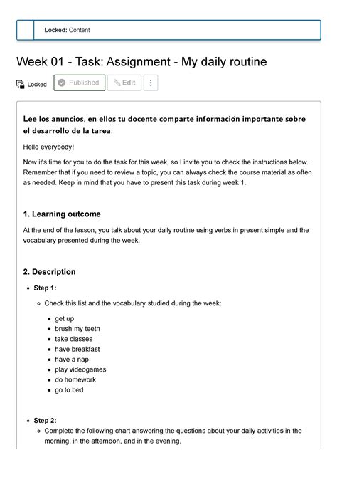 Semana 1 Instrucciones Locked Content Week 01 Task Assignment