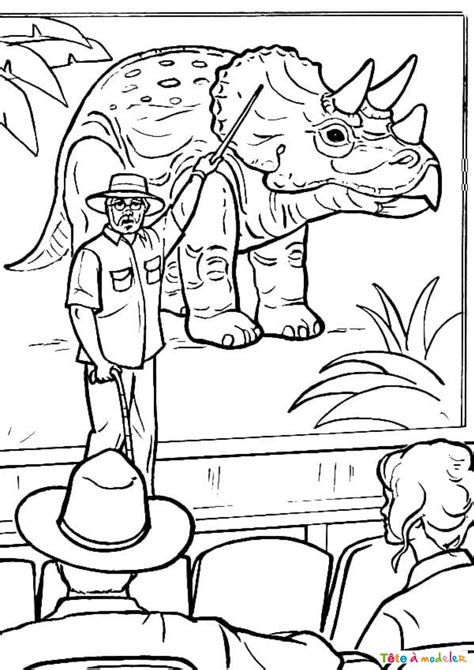 Coloriage De John Hammon Dans Jurassic World Avec Tête à Modeler