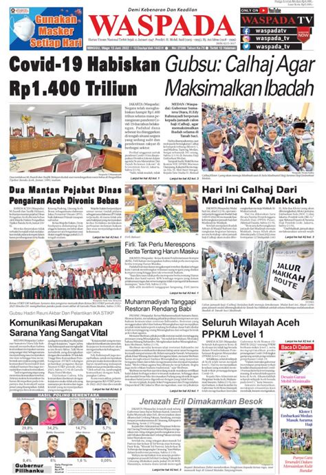 Waspada Minggu Juni Epaper Harian Waspada