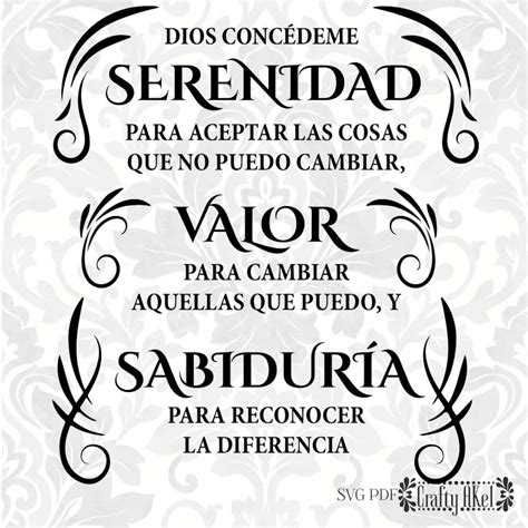 Oración De La Serenidad Serendad Valor Sabiduría serenity Prayer ...