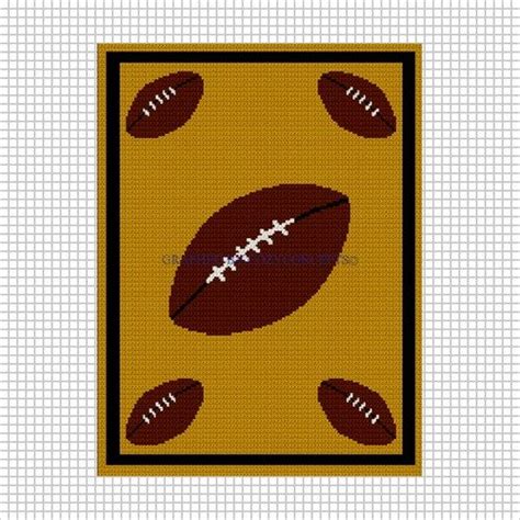 Cozyconcepts Footballs Football Crochet Afghan Pattern Graph Crochet