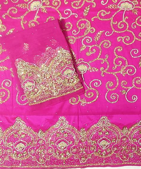 Custom Ordrer Indian George Wrappers Shimmer Silk Fabric Yards