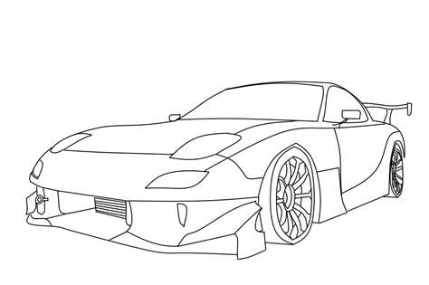 Mazda Rx7 Fd With Wide Body Kit Template by k0dexd on DeviantArt