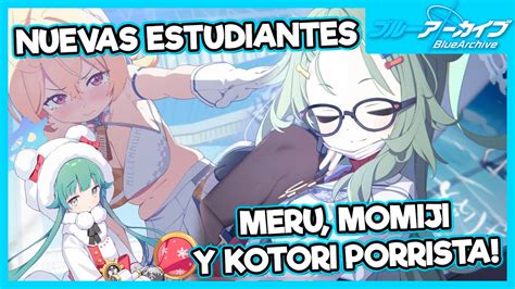 Blue Archive JP Nuevas Estudiantes Meru Y Momiji Junto A Kotori