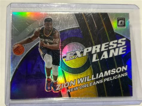 Panini Donruss Optique Zion Williamson Voie Express Violet Holo