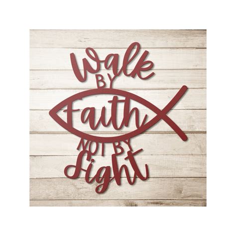 Walk by Faith Metal Wall Art. Religious Home Decor. Gift for Her - Etsy