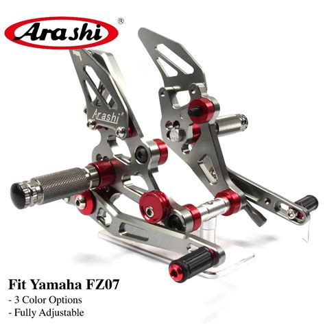 Arashi CNC Adjustable Footrest Foot Pegs For YAMAHA MT 07 FZ 07 2014