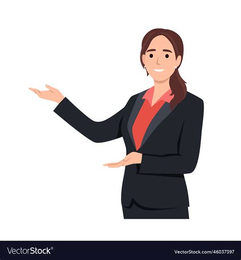 Young Beautiful Business Woman Executive Vector Image