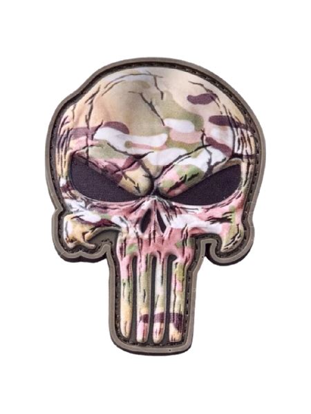 Multicam Skull Pvc Morale Patch Tactical Outfitters