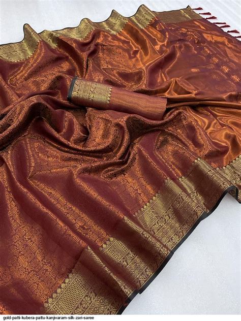 GOLD PATTI Kubera Pattu Kanjivaram Silk Zari SAREE