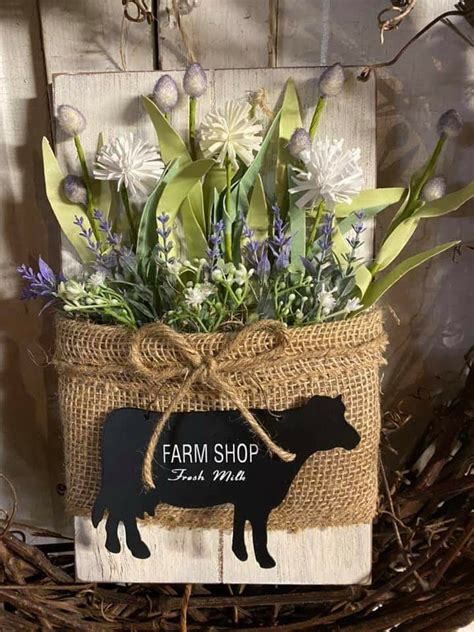 Rustic Farm Shop Planter With Flowers