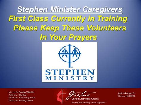 Stephen Ministry Update