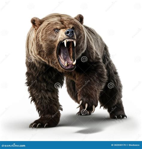 Intense Grizzly Bear Attack Unreal Engine Tv Show Illustration Stock