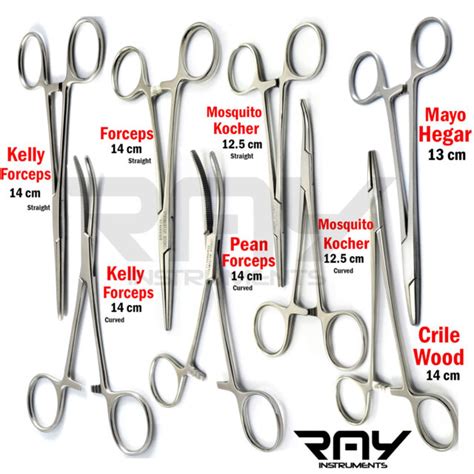 Hemostat Halsted Kelly Pean Mosquito Surgical Artery Forceps Locking