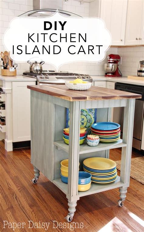 DIY Kitchen Island Cart With Plans Kitchen Island Cart Diy Kitchen