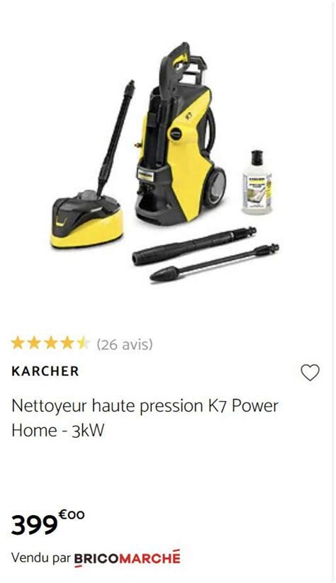 Promo Nettoyeur Haute Pression K Power Home Kw K Rcher Chez