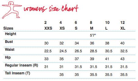 Lululemon Sizes Compared To Regular Expression