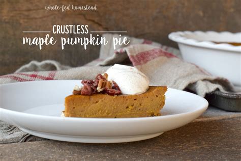 Crustless Maple Pumpkin Pie Recipe