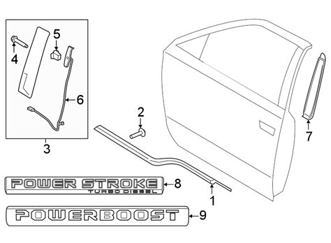 Ford F 150 Molding Panel Pillar Applique Rear ML3Z15255A34AAPTM