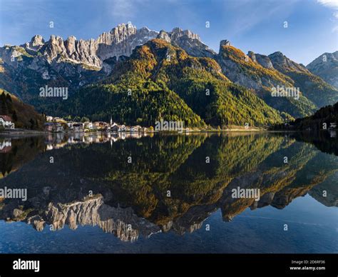 Village Alleghe At Lago Di Alleghe At The Foot Of Mount Civetta One Of