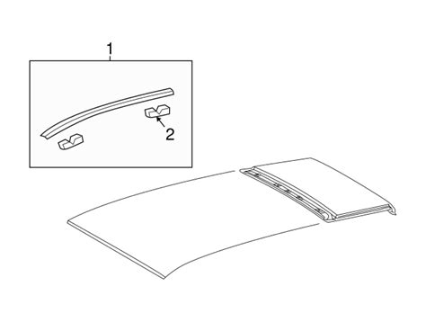 Mouldings Trim TOYOTA OEM 10 15 Prius Roof Molding Trim Right 7555547030