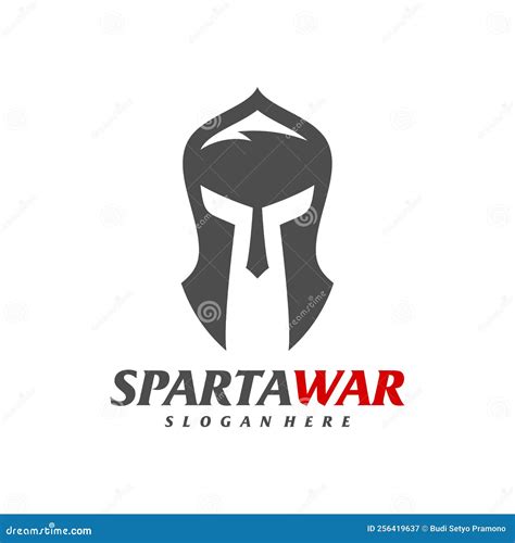 Spartan Warrior Logo Vector Spartan Helmet Logo Design Template Stock