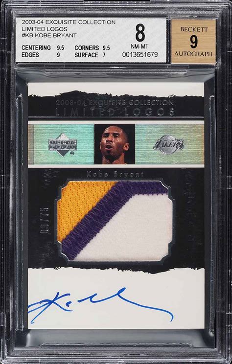 Exquisite Collection Limited Logos Kobe Bryant Patch Auto