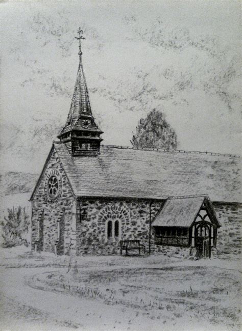 Marielle Collins Art Church In Llanfechain Wales