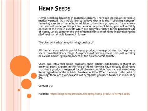 Ppt Hemp Seeds Powerpoint Presentation Free Download Id 11351186