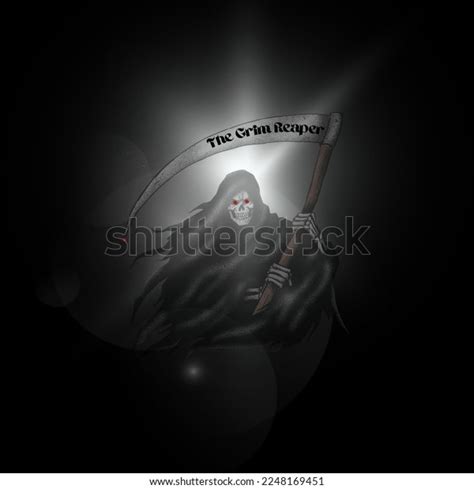 Grim Reaper Illustration Red Eyes Stock Illustration 2248169451 | Shutterstock