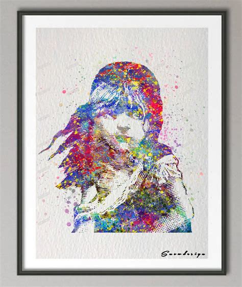 Original watercolor Les Miserables canvas painting wall art poster ...