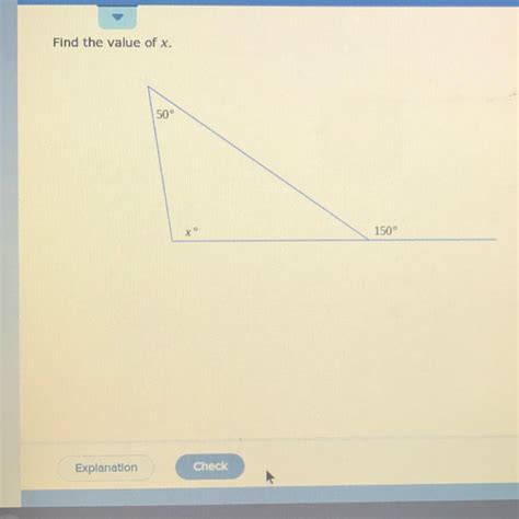 Finding An Angle Measure For A Triangle With An Extended Side Brainly