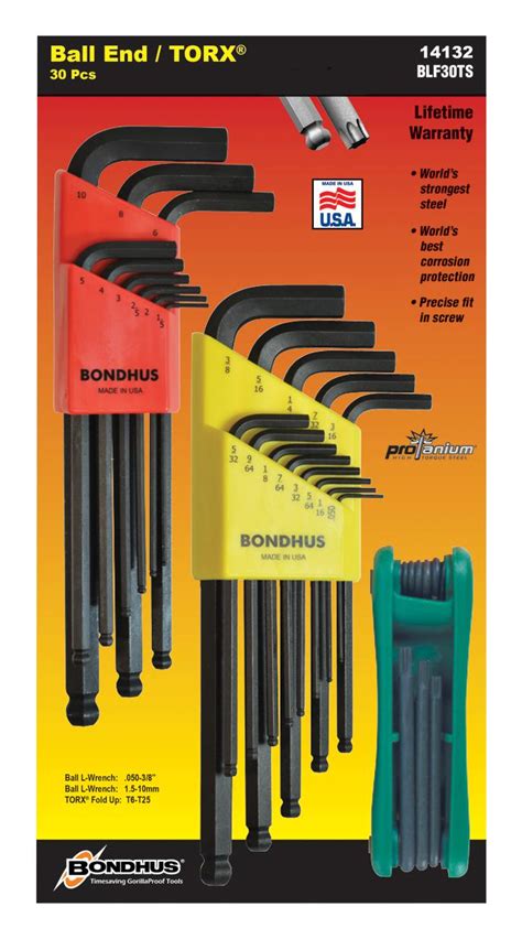 Bondhus Tools Sets Hex Bits Pieces