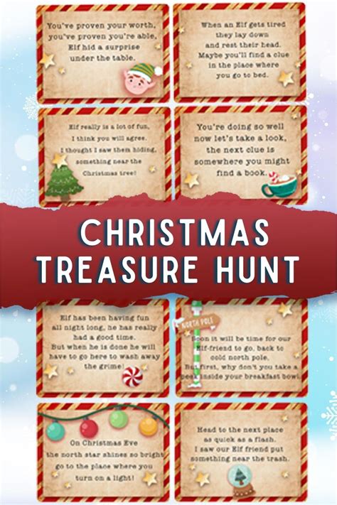 Christmas Scavenger Hunt Elf Treasure Hunt Game Over 24 Etsy Uk