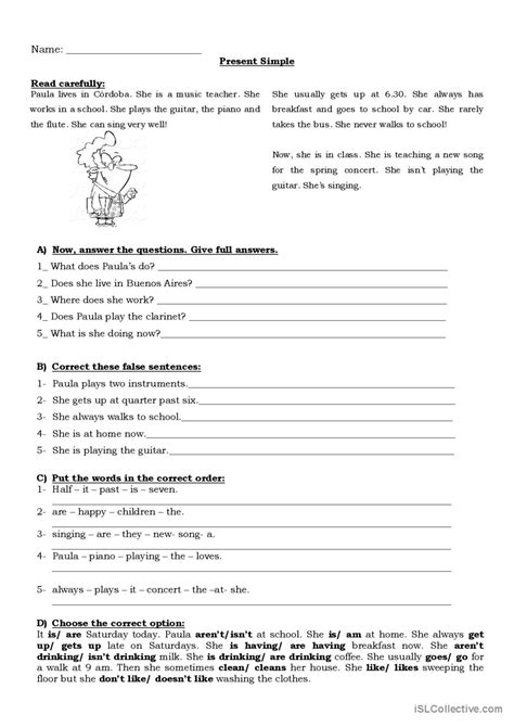 Paula is a teacher reading for detai…: English ESL worksheets pdf & doc